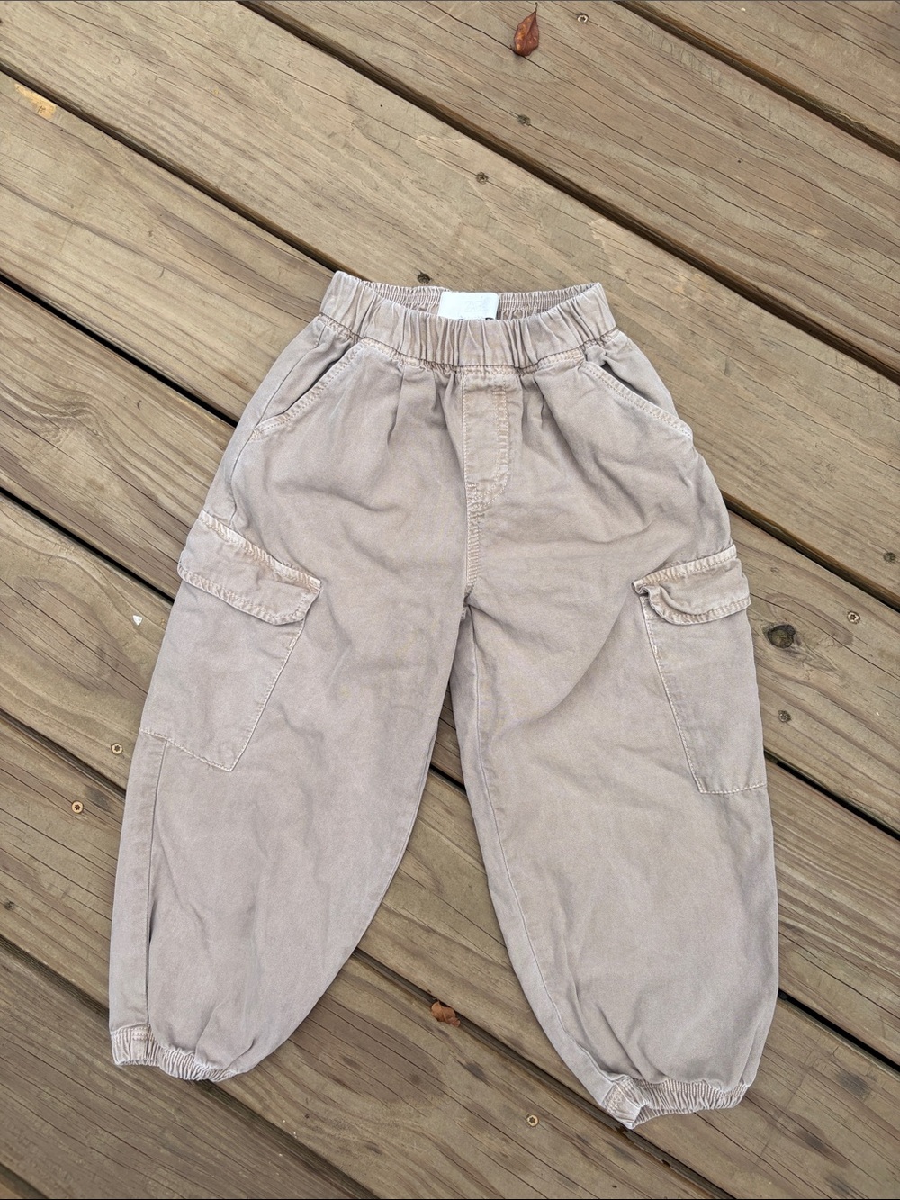 Zara Kids Cargo Joggers - Light Beige